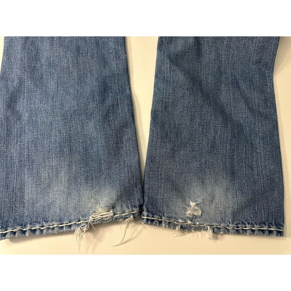 True Religion Ricky Super T White Stitch Jeans Medium Wash Men’s 32X33 Rare - Picture 7 of 9